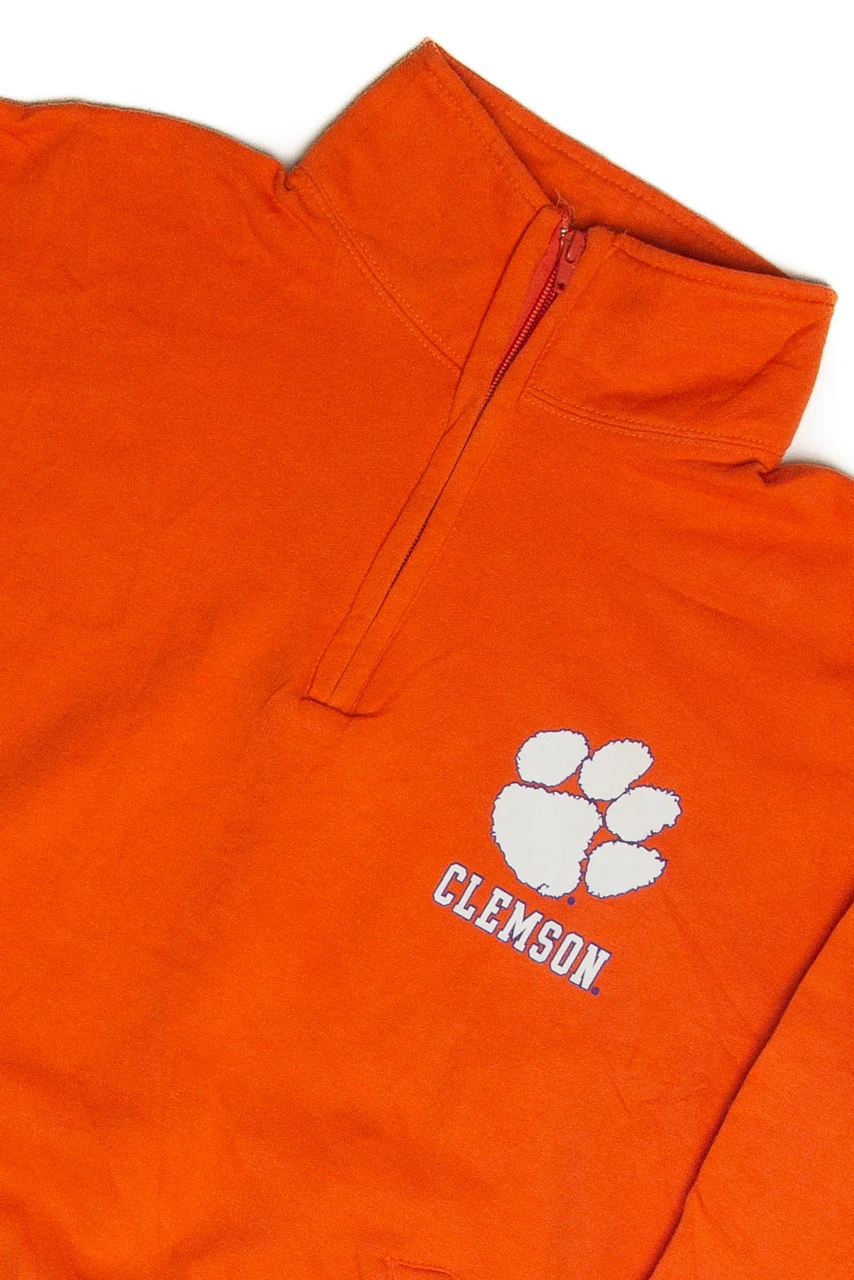 Vintage Clemson Quarter Zip Sweatshirt 2 Vintage Clemson Quarter Zip Sweatshirt - Image 2