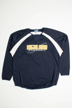 Vintage Highland Baseball Navy Blue Long Sleeved Jersey