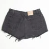 Black Vintage Denim Cutoff Shorts
