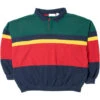 Vintage Bold Stripe Polo Sweatshirt