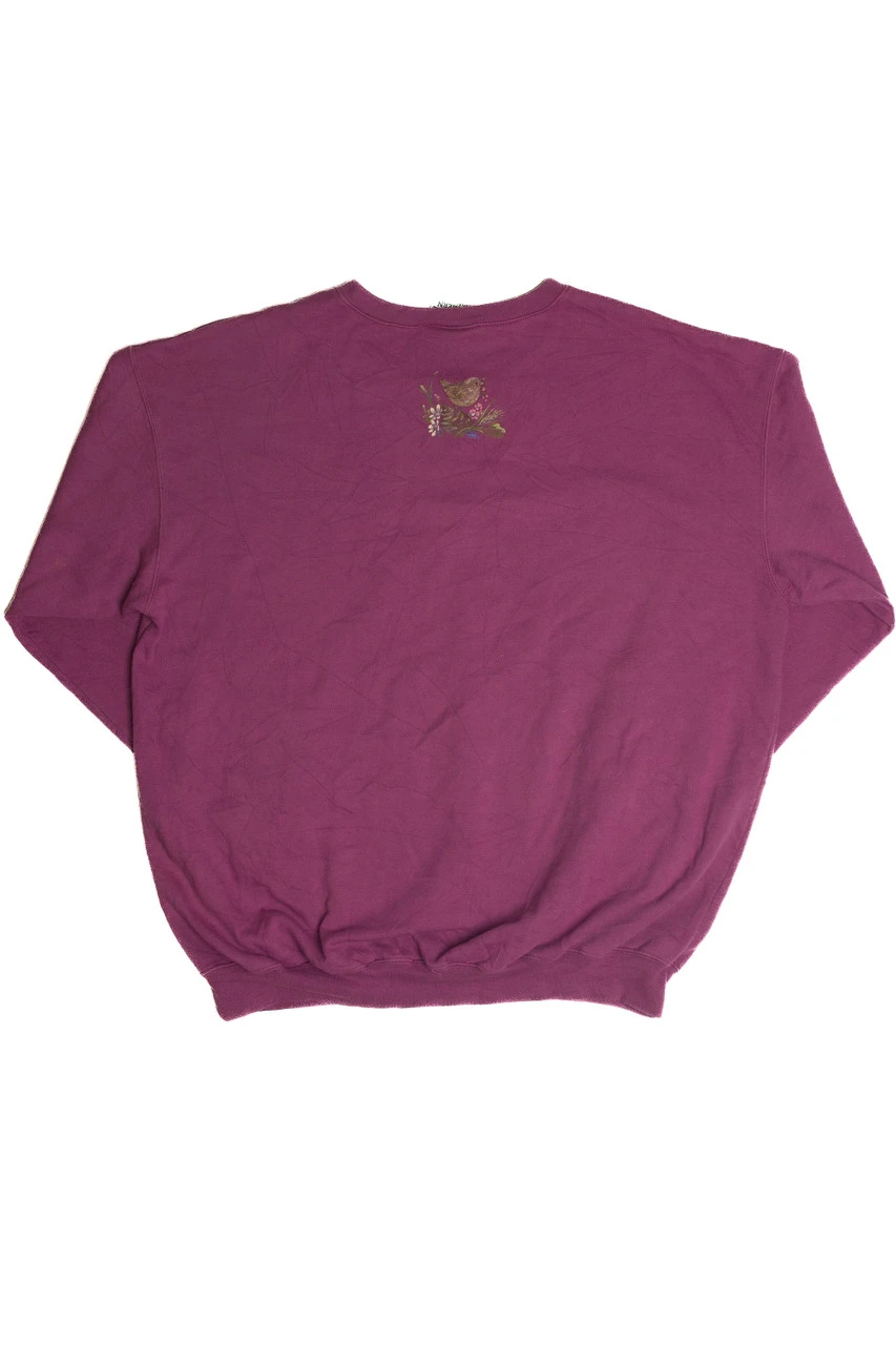 Vintage Bird And Wreath Sweatshirt 3 Vintage Bird And Wreath Sweatshirt - Image 3