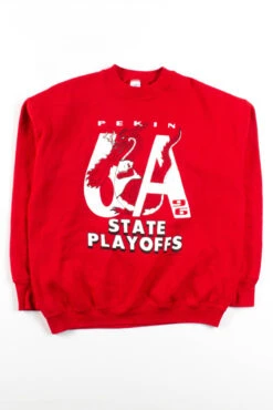 Vintage Pekin Dragons State Playoffs Sweatshirt (1996) -US Vintage Clothing Sales vintage sweatshirts 5290 1 scaled 17008.1666805623