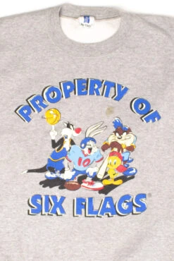 Vintage Looney Tunes 'Property Of Six Flags' Sweatshirt (1998)