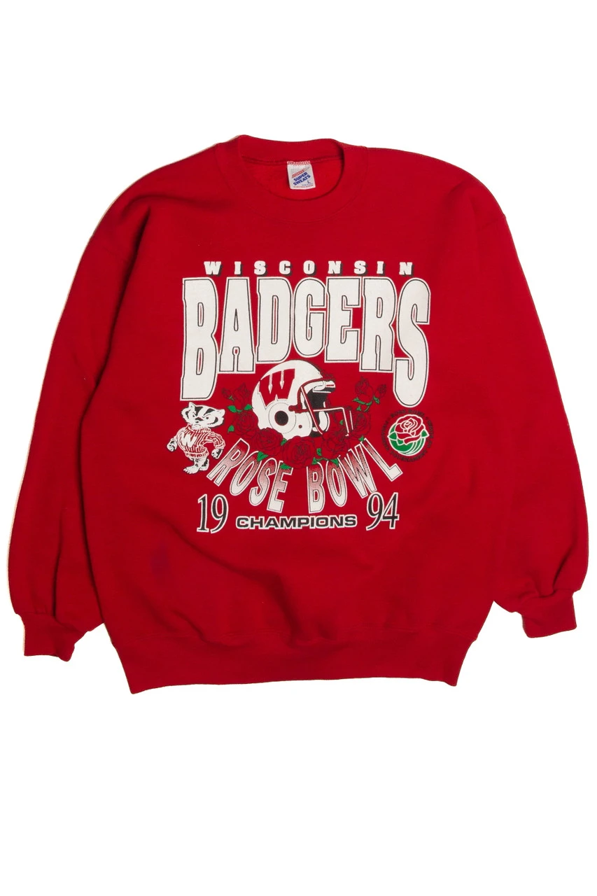 Vintage Wisconsin Badgers Rose Bowl Champions Sweatshirt (1990s) 1 Vintage Wisconsin Badgers Rose Bowl Champions Sweatshirt (1990s)