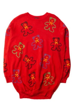 Vintage Red Teddy Bears Sweatshirt (1980s)