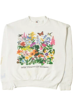Vintage 1992 "Wild Flowers Of Vermont" Sweatshirt
