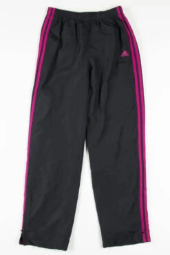 Fuchsia Three Stripe Adidas Track Pants (sz. S)