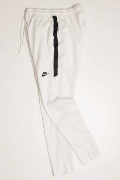 White Tapered Leg Nike Track Pants (sz. M) -US Vintage Clothing Sales vintage track pants 432 1 97343.1666806735