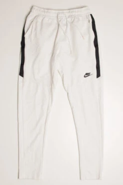 White Tapered Leg Nike Track Pants (sz. M)