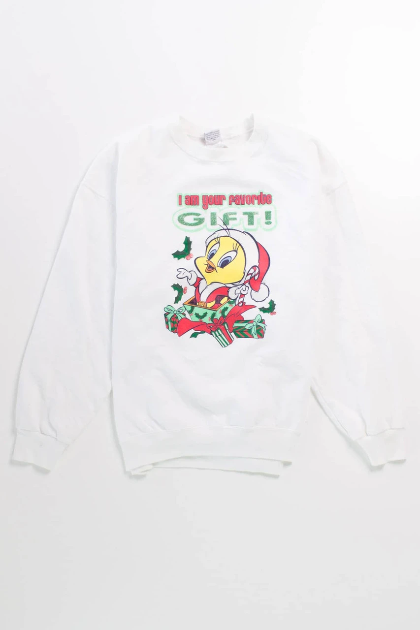 Vintage Tweety Bird Christmas Sweatshirt 2 Vintage Tweety Bird Christmas Sweatshirt - Image 2