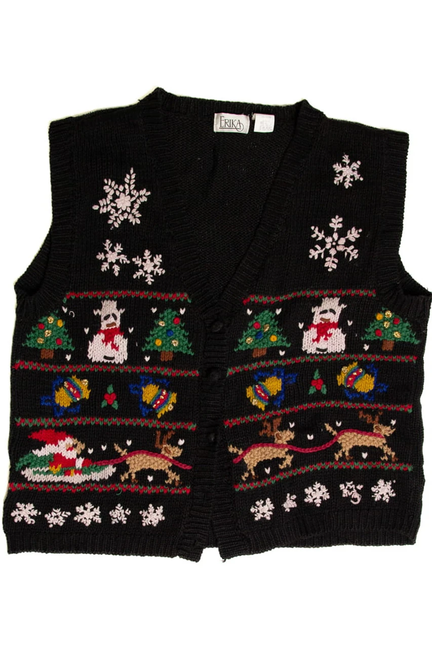 Black Ugly Christmas Vest 59198 2 Black Ugly Christmas Vest 59198 - Image 2