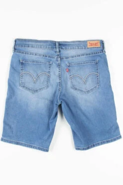 Medium Wash Stretch Denim Shorts (sz. 9) -US Vintage Clothing Sales womens denim shorts back 223 71475.1666808785