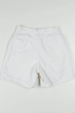Women's Vintage White Chic Denim Shorts 301 (sz. 12) -US Vintage Clothing Sales womens denim shorts back 301 54098.1666808430